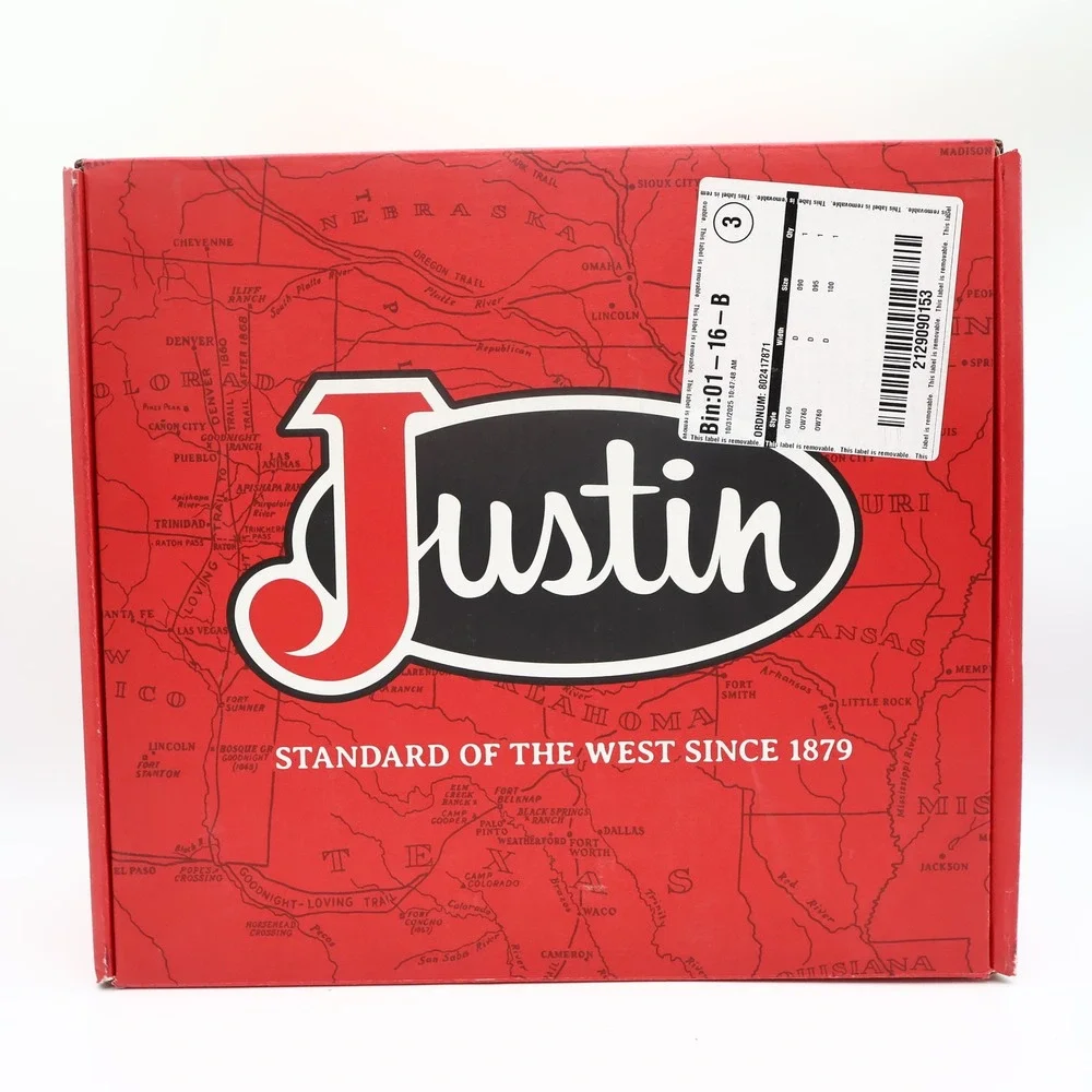 Justin Modern Work Boots Mens 9.5 D Aged Bark Brown Leather OW760 NWT Box